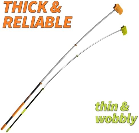 High Reach Duster Kit & Vinyl Siding Brushes with 7-24 ft Extension Pole & Light Bulb Changer Kit // House & Gutter Cleaning Brush // Suction Cup, Light Bulb Remover, Microfiber Cloth & Basket - Image 3