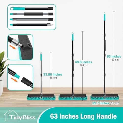 TidyBliss 18” Push Broom Outdoor Heavy Duty for Garage Shop Garden Yard - Image 4
