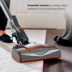 Shark HV302 Rocket Pet Corded Stick Vacuum, Lightweight with Swivel Steering for Carpets & Hard Floors, Converts to Hand Vacuum, Includes Crevice Tool, Pet Multi-Tool & Precision Duster, Orange - Image 2