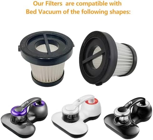 3Pack lp1003 Hepa Filters Replacement Compatible with Hersven Mattress Vacuum Cleaner, Washable and Durable Filters Works with Hersven lp1003 Bed Vacuum. - Image 2
