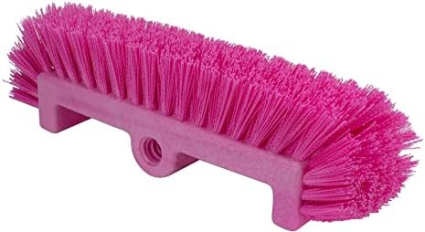 SPARTA 40422EC26 Floor Scrub Brush Head, Multi-Level, Dual Surface Plastic Block with Side Bristles, Crimped Polyester, Threaded Handle Hole, Ideal for Wide and Tight Spaces, BPA Free, 12 Inches, Pink - Image 3