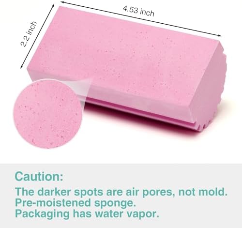 4 Pack Damp Dusting Sponge Duster, Pink Dust Cleaning Sponge, Reusable Household Cleaning Sponge Tool for Blinds, floorboards, Fan Blades, Vents, Glass, Railings, Mirrors - Image 6