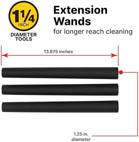 Shop-Vac 9061400 1.25 Inch Diameter Extension Wands, 3-Pack Set - Image 4
