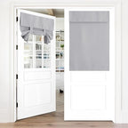 NICETOWN Silver Grey French Door Curtains for Kitchen Front Back Window by NICETOWN