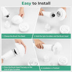 kHelfer Brush Head 4 Pack, 4 Pcs Replacement Brushes for KH8 Spin Scrubber - Image 5
