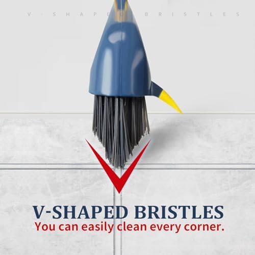 Long Handle Grout Cleaning Brush with for Tile Floors, Tapered Bristles Grouting Line Brush, 2 in 1 Scrub with Scraper - Image 3