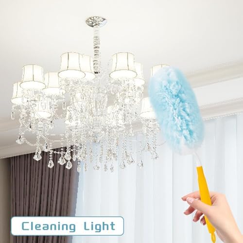 40 Count Duster Refills for Swiffer Duster Handle,360° Heavy Duty Duster Refills, Disposable Microfiber Duster for Dusting Furniture, Blinds, Ceiling Fans, Walls, (40 Count Refills& 2 Handle) - Image 6