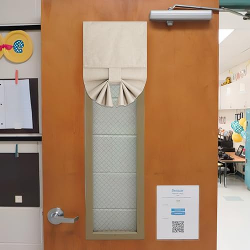 NICETOWN Classroom Door Window Curtain, 100% Blackout Privacy Protect by NICETOWN