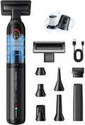 Cordless Car Vacuum XJ02, 21KPa Portable Handheld Car Vacuum Cleaner, Pre-Filter & HEPA Filter System, 7800mAh Battery, Mini Vacuum with Multi Nozzles for Car, Home, Office, Pet Hair Cleaning by AOHPEGNVacuumCleaner