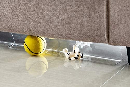 BOWERBIRD Clear Under Couch Blockers - Stop Toys from Going Under Couch Sofa Bed and Other Furniture - Suit for Hard Surface Floors Only by BOWERBIRD