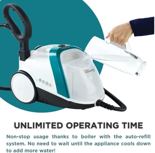 POLTI Vaporetto Smart 100 Steam Cleaner with Unlimited Steam Technology, Sanitize Floors, Carpets and Surfaces Adjustable High Power Steam Pressure Up to 58 PSI with 10 Accessories 1 Year Warranty - Image 2