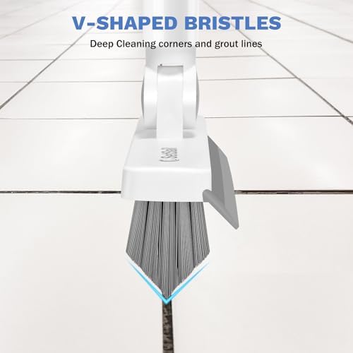 SetSail Grout Cleaner Brush with Long Handle, V-Shaped Floor Scrub Brush - Image 3