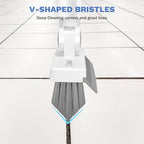SetSail Grout Cleaner Brush with Long Handle, V-Shaped Floor Scrub Brush - Image 3