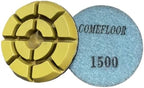 Diamond Floor Polishing Pads, 3 Inch Resin Bond Hook and Loop Polishing Pucks for Concrete, Terrazzo, Marble, Granite, Grit 1500, 9PCS by ComeFloor