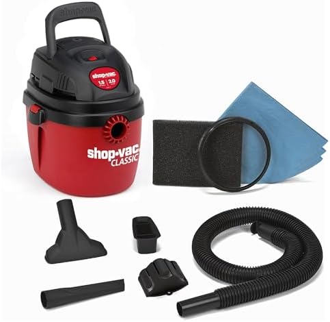 Shop-Vac 1.5 Gal 2.0 Peak HP Wet/Dry Vacuum, Wall Mount Small Vac, 2030100 by Shop-Vac