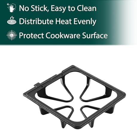 W10447925 Burner Grates Stove Replacement Parts for Whirlpool Gas Stove Grates Kenmore Maytag Amana Inglis Kirkland 8.3 x 8.8 In Matte Cast Iron Stove Top Oven Grates Cooktop Grates 4 Pcs - Image 5