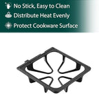 W10447925 Burner Grates Stove Replacement Parts for Whirlpool Gas Stove Grates Kenmore Maytag Amana Inglis Kirkland 8.3 x 8.8 In Matte Cast Iron Stove Top Oven Grates Cooktop Grates 4 Pcs - Image 5