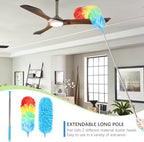 Rainbow Extendable Static Duster Reusable Microfiber Duster with 100" Telescoping Pole, Beandable and Washable Dusters Head for Cleaning Ceiling, Fan, Furniture - Image 4