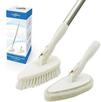 Qaestfy Shower Scrubber Cleaning Brush Combo Bath Tub Tile Cleaner Scrubber Brush with 51'' Adjustable Long Handle Scrub Brush for Bathroom Shower Bathtub Wall Mop Cleaning Scrubbing by Qaestfy