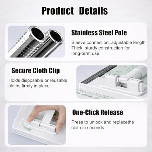 Snap Grip Mini Mop for Multi Cleaning(39 Inch) - Image 3