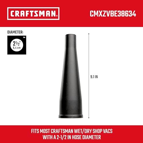 CRAFTSMAN CMXZVBE38634 2-1/2 in. Blower Nozzle Wet Dry Vac Attachment - Image 3