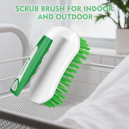 SetSail Scrub Brush, Stiff Bristle Cleaning Scrubber, 2 Pack(Green) - Image 7