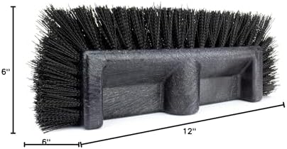 SPARTA Multi-Level Tile Scrub Brush 12" Wide Brush Head, Heavy-Duty Tile Cleaning Brush with End Bristles for Commercial Tiles, Tubs and Floor, Plastic, 12 Inches, Black - Image 5