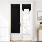 NICETOWN Black French Blackout Door Curtain for Front Back Window Cover by NICETOWN