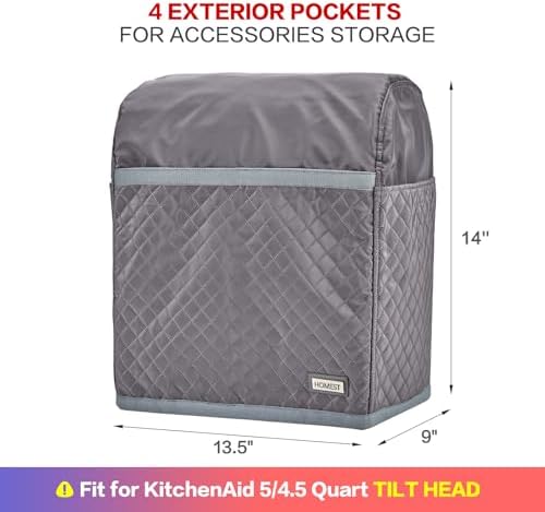 HOMEST Stand Mixer Dust Cover for KitchenAid 5/4.5 Quart Tilt Head - Image 3