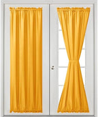 Hiasan French Door Curtains Privacy, Golden Orange, 24W x 72L, 1 Panel - Image 2