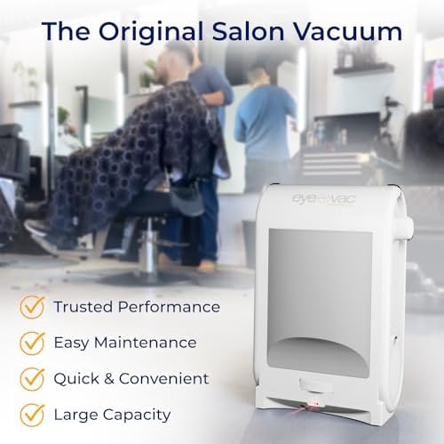 EyeVac Pro Touchless Vacuum Automatic Dustpan - Ultra Fast & Powerful - Great for Sweeping Salon Pet Hair Food Dirt Kitchen, Corded Canister Vacuum, Bagless, Automatic Sensors, 1400 Watt (White) - Image 2