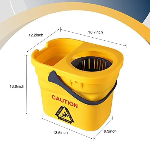 Yocada Commercial Mop Bucket with Wringer Portable Collapsible - Image 3