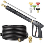 YAMATIC Pressure Washer Gun and 25 FT Hose with Extension Wand 3/8"&M22-14 by YAMATIC