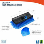 Unger Professional Lock-On Multi-Angle Wash Brush, Grout Brush and EZ Extend Pro Telescopic Pole for Outdoor Cleaning, Adjustable 5 FT Pole Extends Reach - Image 6