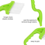 2pcs Hand-held Groove Gap Cleaning Tools Door Window Track Kitchen Cleaning Brushes(Green) - Image 4