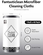 Fantasticlean Microfiber Cleaning Cloth Roll-40 Sheets, 12" x 12" (Dimgrey) - Image 6