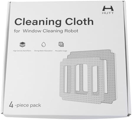 HUTT A1 Original Cleaning Pad for Window Cleaning Robot - Cloth, and Rags - 4 Pieces in One Box by HUTTUS