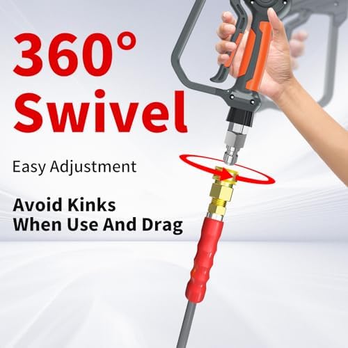 150FT Pressure Washer Hose 4200PSI Steel Braid with 3/8'' QC - Image 6
