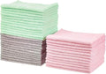 Amazon Basics Microfiber Cleaning Cloths, Ultra Absorbent, Scratch Free, Non-Abrasive, Reusable and Washable, All-Purpose, Car Detailing, 16" x 12", Green/Gray/Pink (Pack of 288) by AmazonBasics