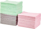 Amazon Basics Microfiber Cleaning Cloths, Ultra Absorbent, Scratch Free, Non-Abrasive, Reusable and Washable, All-Purpose, Car Detailing, 16" x 12", Green/Gray/Pink (Pack of 288) by AmazonBasics