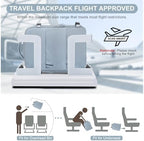 Large Travel Backpack Carry on Flight Approved Mochila De Viaje Carry on Backpack for Airplanes Spirit Airlines Personal Item Bag 18x14x8 Inches Travel Bag Traveling Backpack for Women Men Grey Blue - Image 2