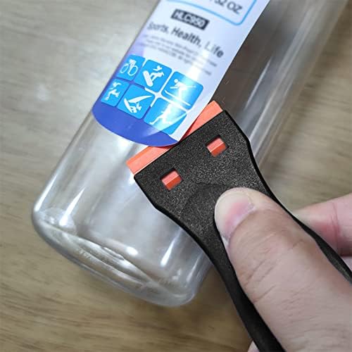 EHDIS 1.5" Plastic Razor Scraper Tool with Ceramic Hob Scraper with 10pcs Titanium Coated Blades - Image 3