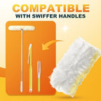 JOYMOOP Disposable Electrostatic Duster for Cleaning, with 2 Handles & 24 Ct Yellow Heavy Duty Refills for Swiffer Feather Duster, Household Cleaning Tool for Electronics, Dusting Furniture, Blinds - Image 6