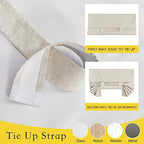 NICETOWN Classroom Door Curtains, 100% Blackout Linen Small Curtains - Image 4