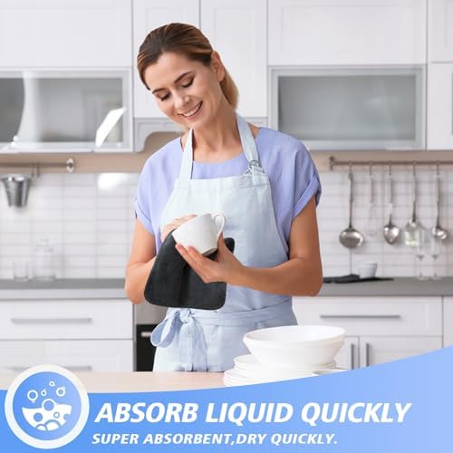 KinHwa Dish Cloths for Washing Dishes with Scrub Side, Microfiber Dish Rags - Image 2