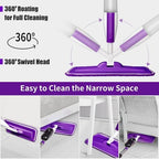 Wet Spray Mop for Floor Cleaning with 14 oz Bottle & 3 Microfiber Pads - Image 4