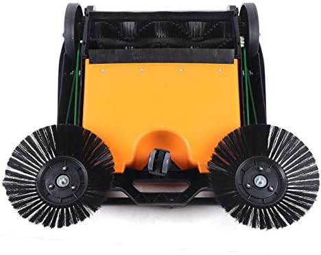 Futchoy Industrial Floor Sweeper 26" 15L Hand-Push Sweeping Sweeper 360° Rotary Sweeper for Indoor Outdoor Orange - Image 6