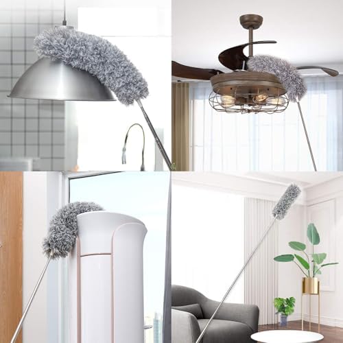 UIMO Microfiber Ceiling Fan Cleaner with 30–100" Telescopic Pole - Image 4
