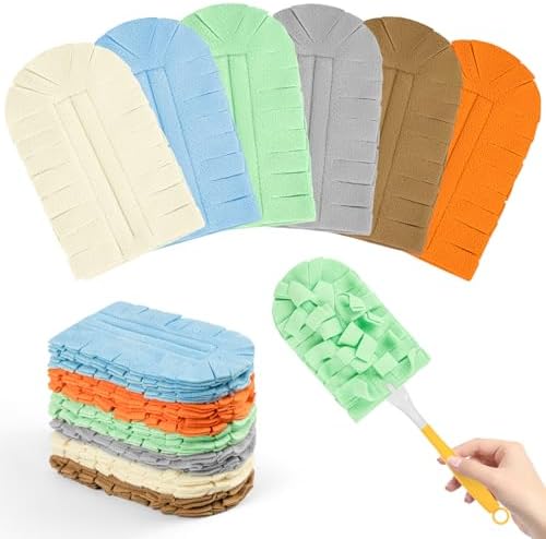 12 PCS Microfiber Reusable Duster Refills for Swiffer Duster by Nicemiya