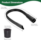 EZ SPARES Flexible Crevice Cleaning Tool 25inch Replacement,Vacuum Hoses Accepting 1-1/4",1-3/8" Attachment for Home Car Detailing Removable Brush Head Univeral,Deep Reach Precision Cleaning - Image 2